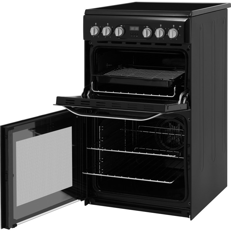 Refurbished Hotpoint HD5V93CCB 50cm Electric Cooker With Ceramic Hob