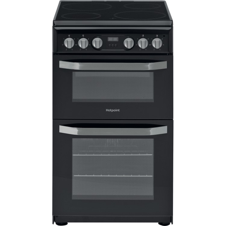 Refurbished Hotpoint HD5V93CCB 50cm Electric Cooker With Ceramic Hob
