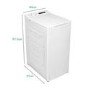 Refurbished electriQ eiQWMTL8 Freestanding 8KG 1300 Spin Top Loading Washing Machine White