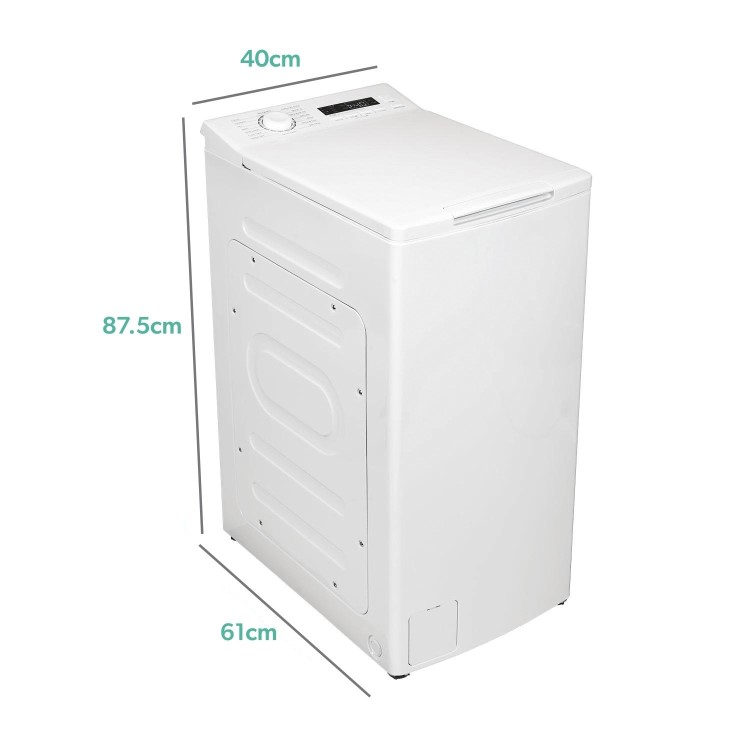 Refurbished electriQ eiQWMTL8 Freestanding 8KG 1300 Spin Top Loading Washing Machine White