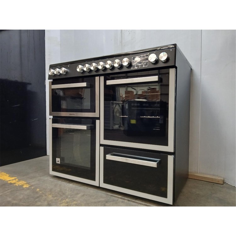 GRADE A2 - electriQ 100cm Dual Fuel Range Cooker - Stainless Steel