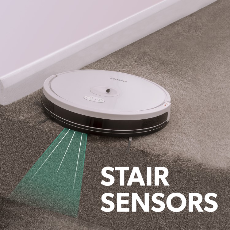 Refurbished electriQ TONY Robotic Vacuum Cleaner and Mop - 4000Pa Suction - White
