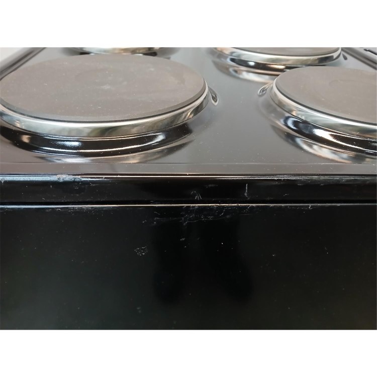 GRADE A3 - electriQ 50cm Electric Cooker with Sealed Plate Hob - Black