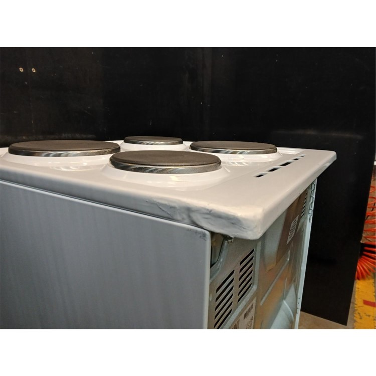 Refurbished electriQ EQEC60W1 60cm Electric Cooker with Sealed Plate Hob White