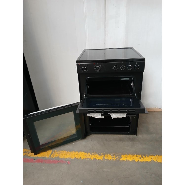 Refurbished electriQ EQEC60TWB4 60cm Electric Cooker Black