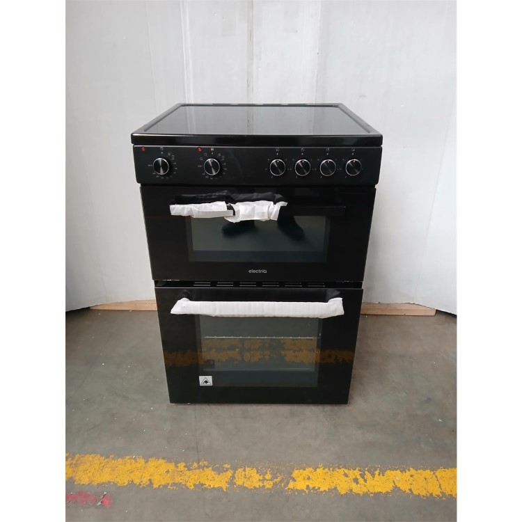 Refurbished electriQ EQEC60TWB4 60cm Electric Cooker Black