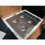 Refurbished electriQ EQGH604SS 60cm 4 Burner Gas Hob Stainless Steel