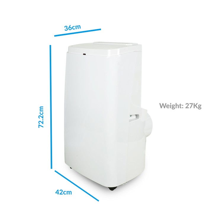 GRADE A3 - electriQ 12000 BTU Quiet Portable Air Conditioner