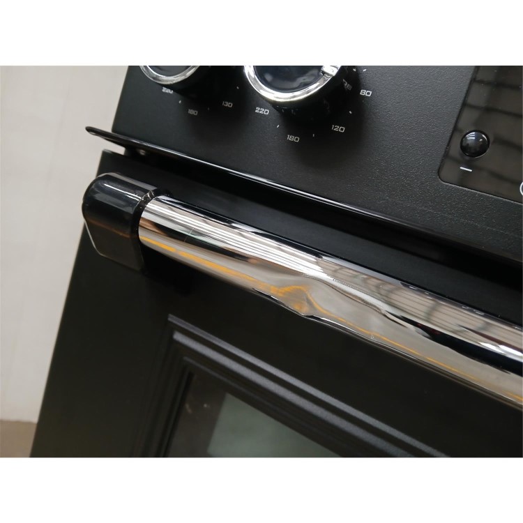 GRADE A3 - electriQ 60cm Double Oven Cooker with Ceramic Hob - Black