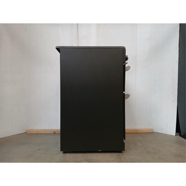GRADE A3 - electriQ 60cm Double Oven Cooker with Ceramic Hob - Black