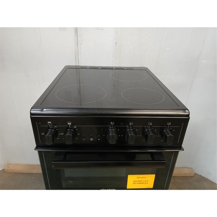 GRADE A3 - electriQ 50cm Double Cavity Electric Cooker - Black