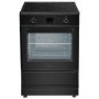 Refurbished electriQ 60cm Single Oven Cooker with Induction Hob - Black
