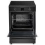 Refurbished electriQ 60cm Single Oven Cooker with Induction Hob - Black