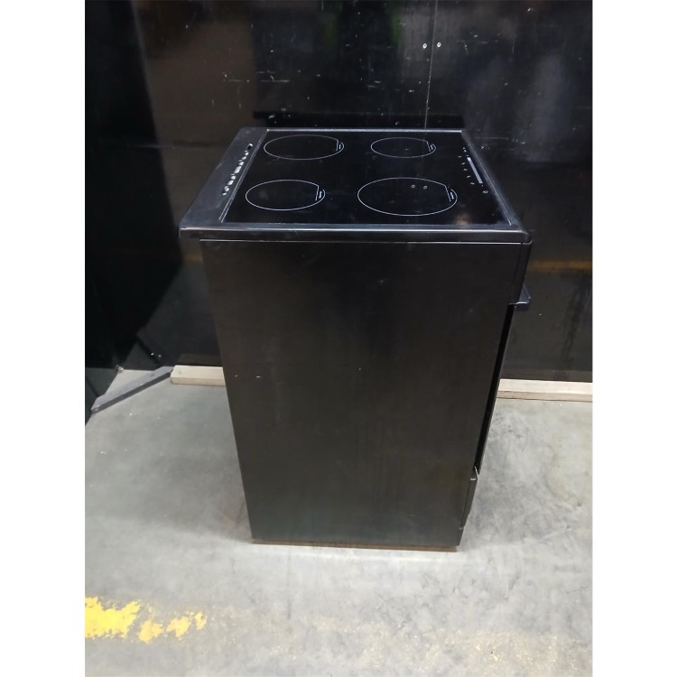 Refurbished electriQ 60cm Single Oven Cooker with Induction Hob - Black