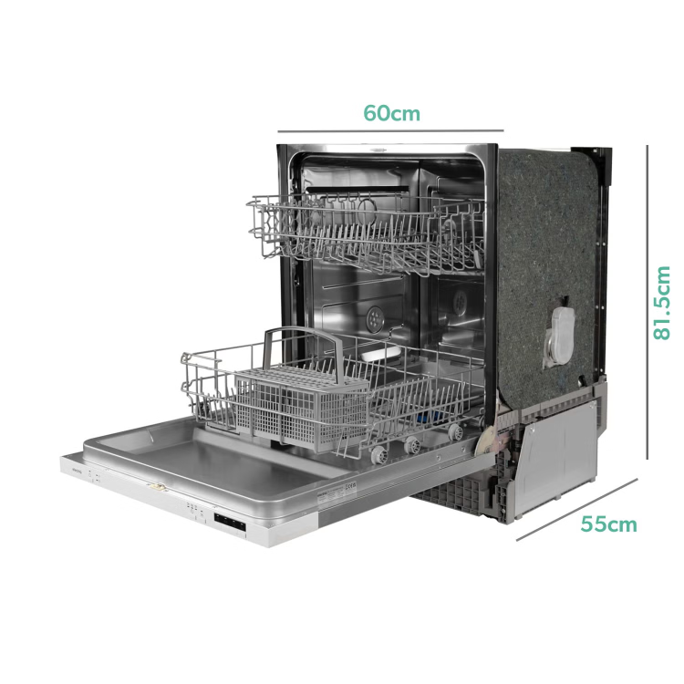 Refurbished electriQ eq60dwint Integrated 12 Place Dishwasher White