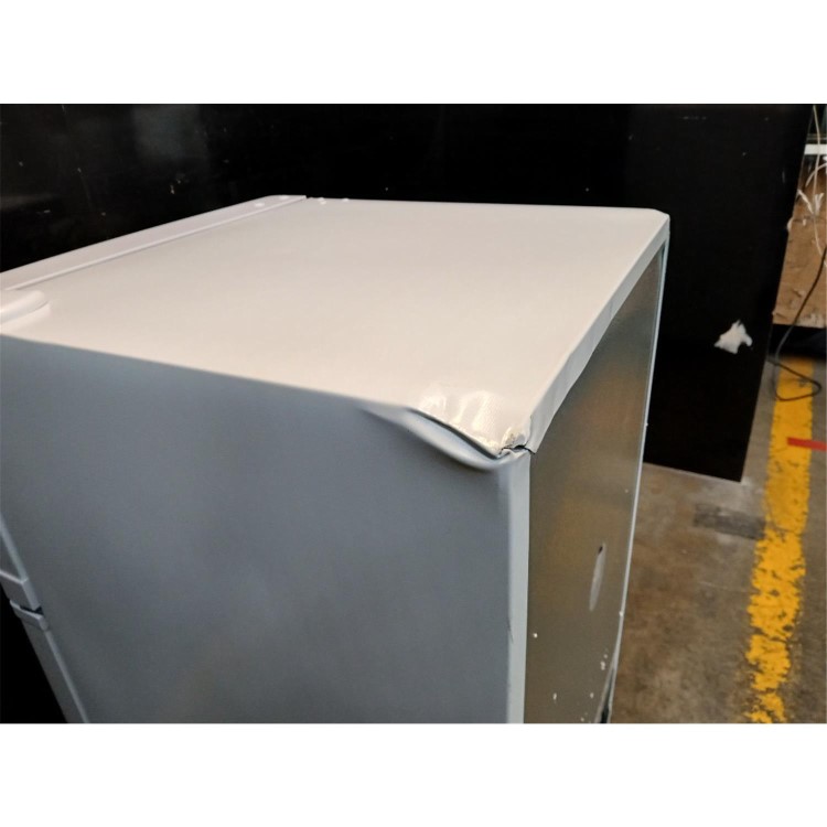 GRADE A3 - electriQ 80 Litre Under Counter Freestanding Fridge Freezer - White