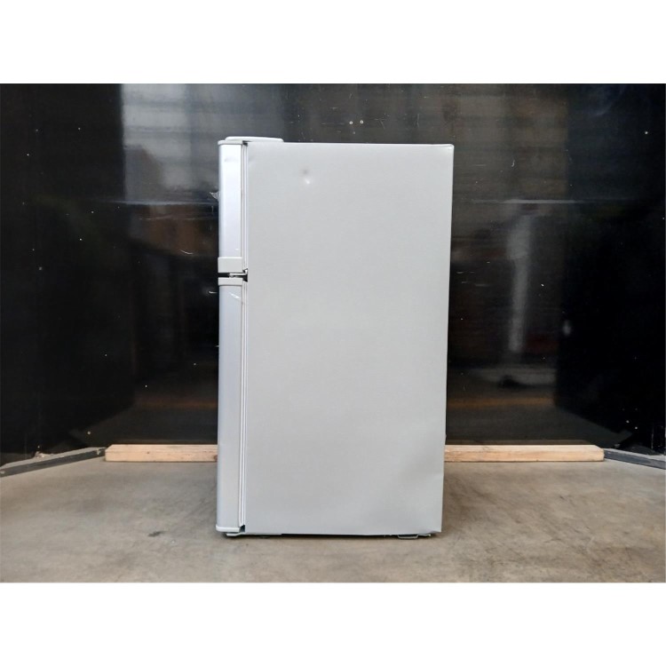 GRADE A3 - electriQ 80 Litre Under Counter Freestanding Fridge Freezer - Silver
