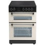 Refurbished electriQ 60cm Double Oven Electric Cooker - Cream