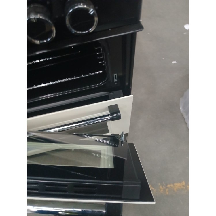 Refurbished electriQ 60cm Double Oven Electric Cooker - Cream