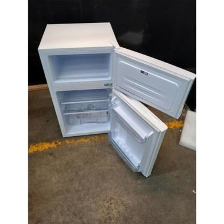 Refurbished electriQ 80 Litre Under Counter Freestanding Fridge Freezer - White