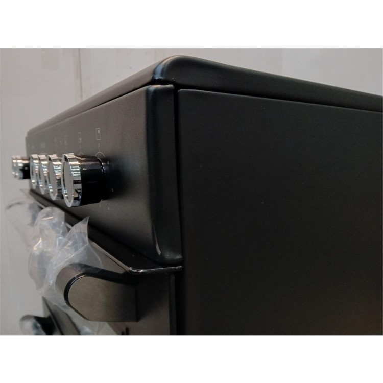 Refurbished electriQ 60cm Double Oven Cooker with Ceramic Hob - Black