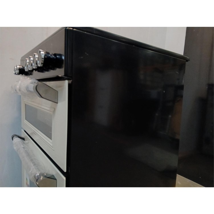 Refurbished electriQ 60cm Double Oven Electric Cooker - Cream