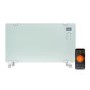 electriQ 2000W Smart Designer Glass Panel Heater - Wall Mountable & Bathroom Safe