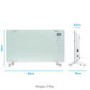 electriQ 2000W Smart Designer Glass Panel Heater - Wall Mountable & Bathroom Safe