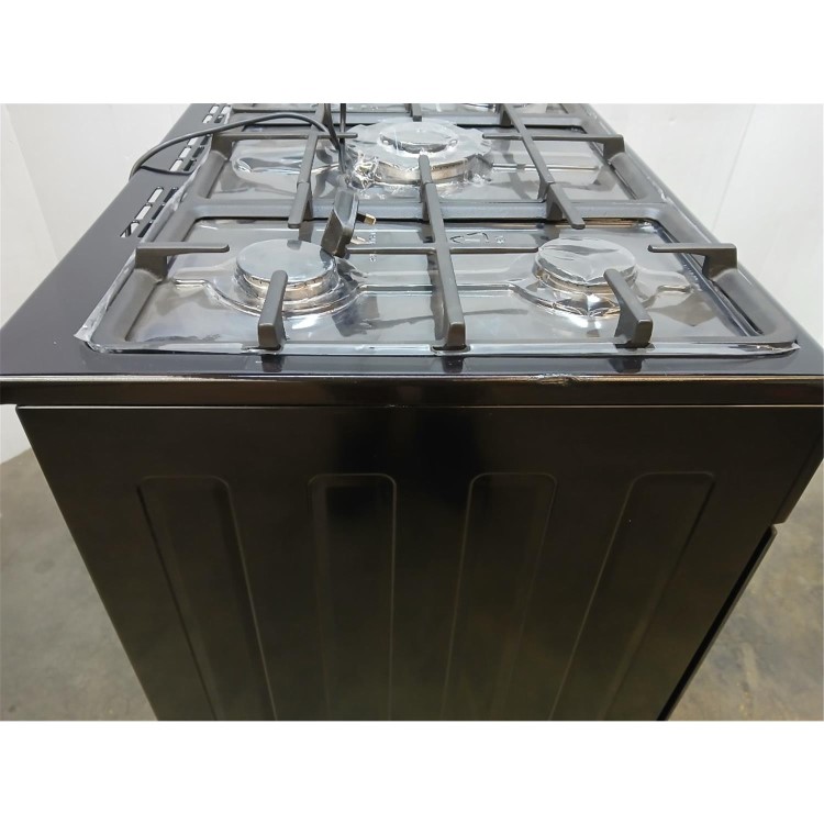 GRADE A2 - electriQ 90cm Gas Single Oven Range Cooker - Black