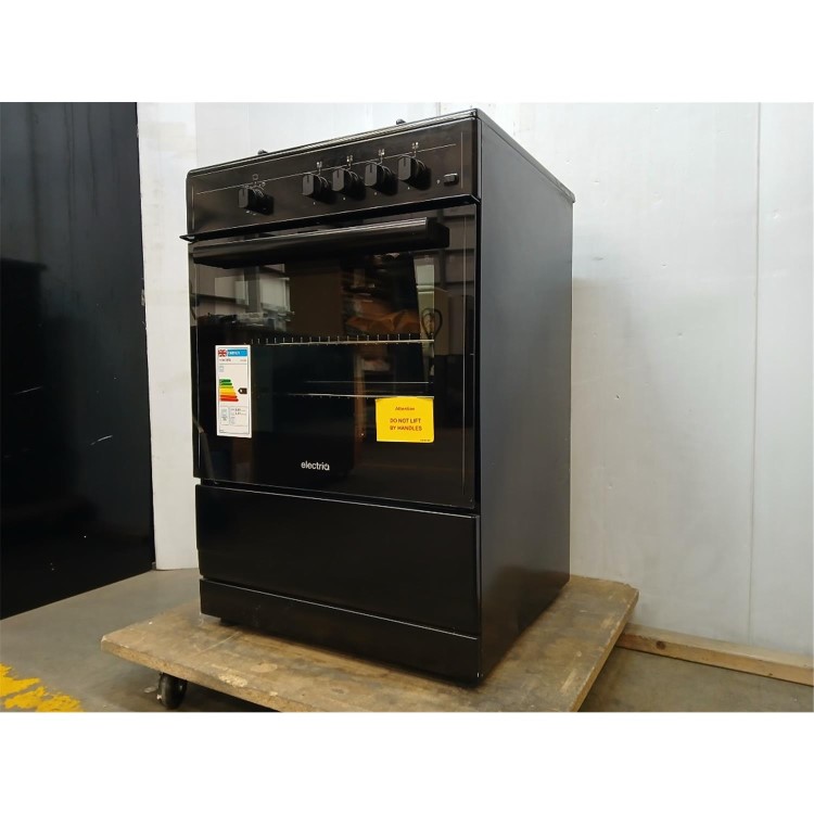 GRADE A3 - electriQ 60cm Gas Cooker - Black