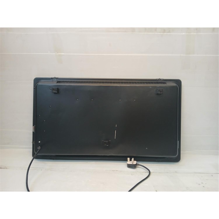 GRADE A3 - electriQ 2000W Smart Designer Glass Panel Heater - Wall Mountable & Bathroom Safe - Black