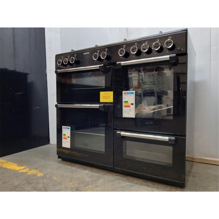 GRADE A2 - electriQ 100cm Gas Range Cooker – Black