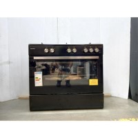 Refurbished electriQ 90cm Gas Range Cooker Black
