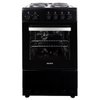 Refurbished electriQ 50cm Electric Cooker with Sealed Plate Hob - Black