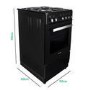 Refurbished electriQ 50cm Electric Cooker with Sealed Plate Hob - Black