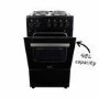 Refurbished electriQ 50cm Electric Cooker with Sealed Plate Hob - Black