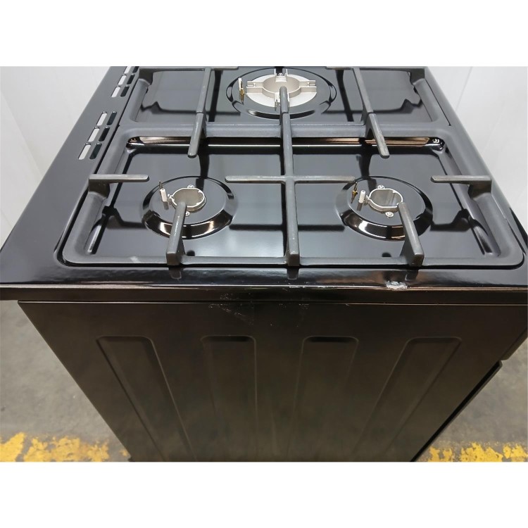 GRADE A3 - electriQ 90cm Gas Single Oven Range Cooker - Black