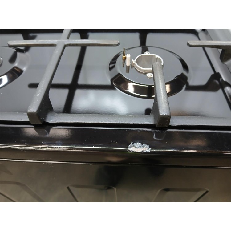 GRADE A3 - electriQ 90cm Gas Single Oven Range Cooker - Black