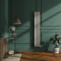 Refurbished Linen Vertical Smart Electric Radiator with Wi-Fi Thermostat - 1200W - H1600xW236mm - Bathroom Safe
