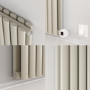 Refurbished Linen Vertical Smart Electric Radiator with Wi-Fi Thermostat - 1200W - H1600xW236mm - Bathroom Safe
