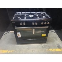 Refurbished electriQ 90cm Gas Range Cooker Black