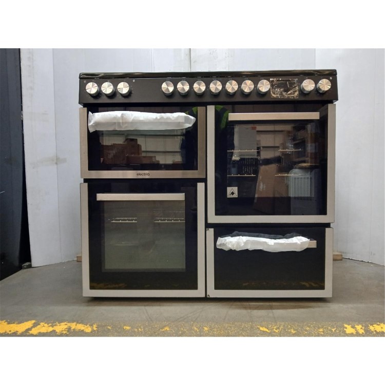 GRADE A3 - electriQ 100cm Dual Fuel Range Cooker - Stainless Steel