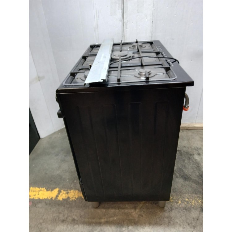 GRADE A2 - electriQ 90cm Gas Single Oven Range Cooker - Black