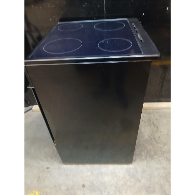 Refurbished electriQ 60cm Single Oven Cooker with Ceramic Hob - Black