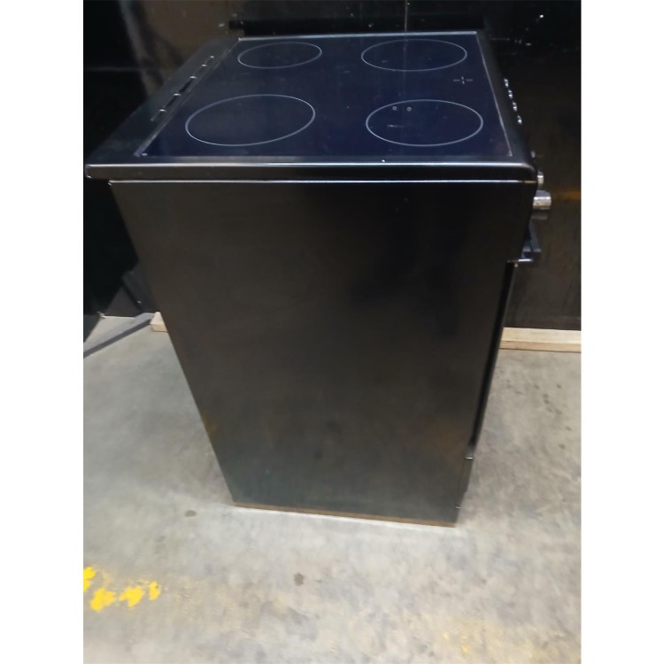 Refurbished electriQ 60cm Single Oven Cooker with Ceramic Hob - Black