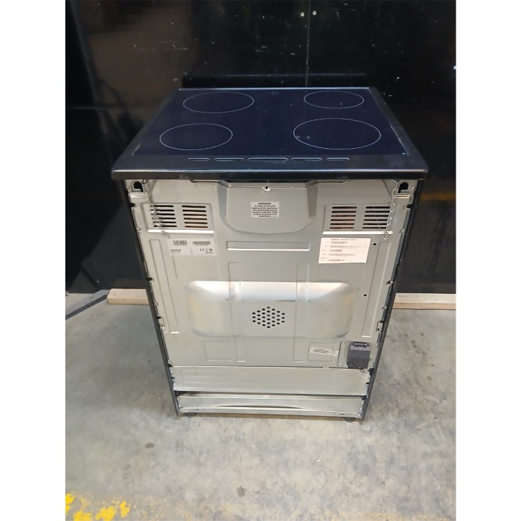 Refurbished electriQ 60cm Single Oven Cooker with Ceramic Hob - Black