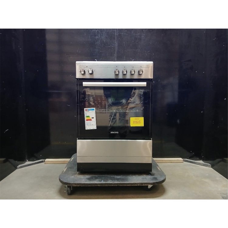 Refurbished electriQ 60cm Dual Fuel Single Oven Cooker - Stainless Steel