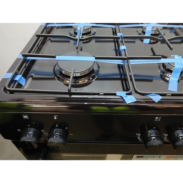 GRADE A2 - electriQ 60cm Dual Fuel Cooker - Black