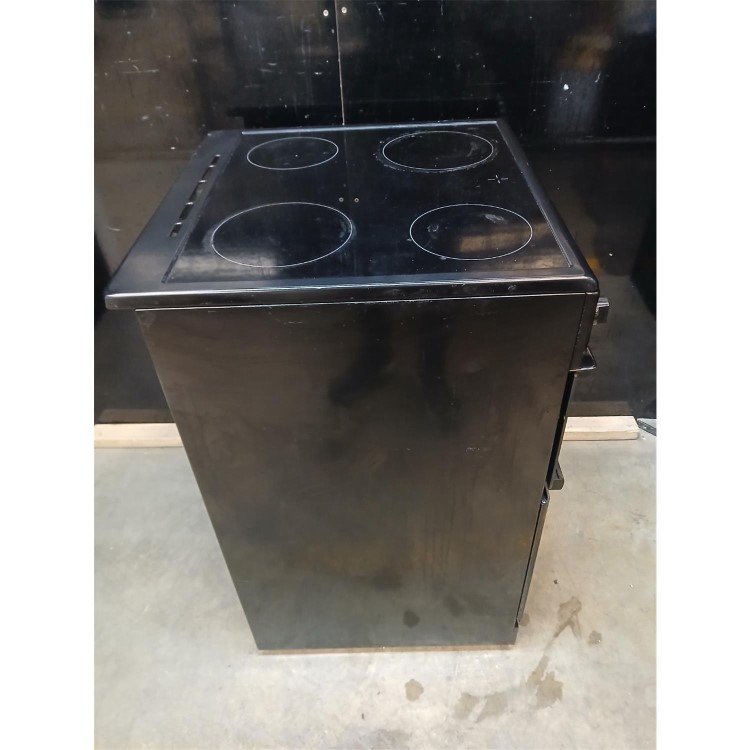 Refurbished ElectriQ 60cm Electric Twin Cavity Cooker With Ceramic Hob Black
