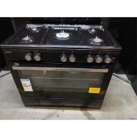 Refurbished electriQ 90cm Gas Range Cooker Black